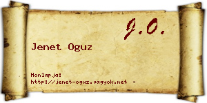 Jenet Oguz névjegykártya